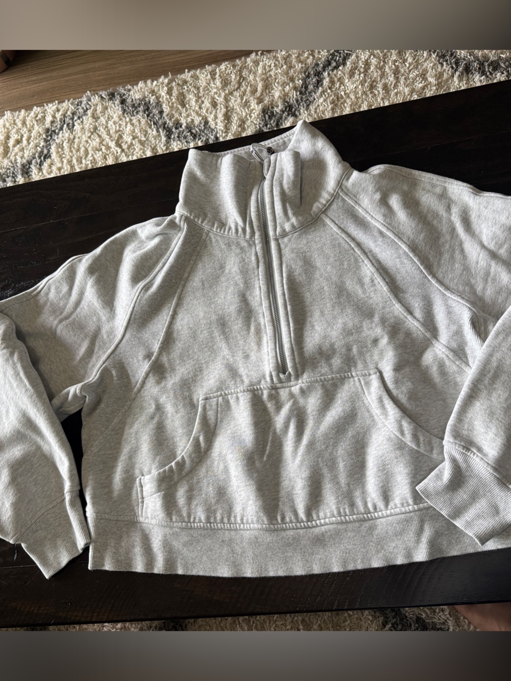 lululemon athletica Light Gray Quarter-Zip Pullover